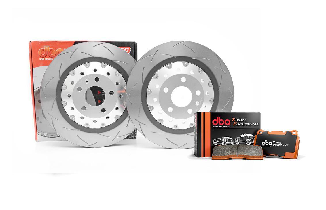 Zestaw Specjalny - Tarcze DBA 5000 T3 + klocki hamulcowe DBA Xtreme Performance - Seat Leon 5F / Audi TT RS 8J (zaciski Brembo - przód) DBA 52842SLVS+DB2228XP