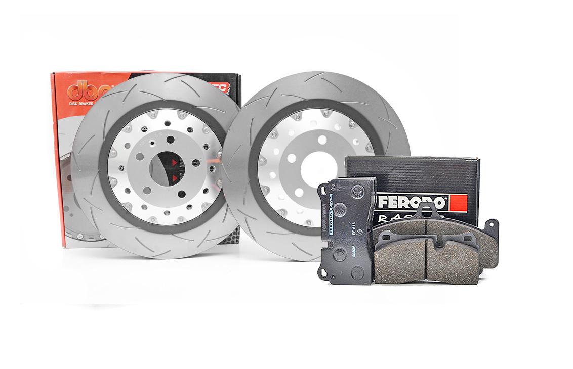 Zestaw Specjalny - Tarcze DBA 5000 T3 + klocki hamulcowe Ferodo Racing DS2500 - AUDI RS3 8Y / RSQ3 F3 (przód) DBA 53932SLVS+FCP4967H