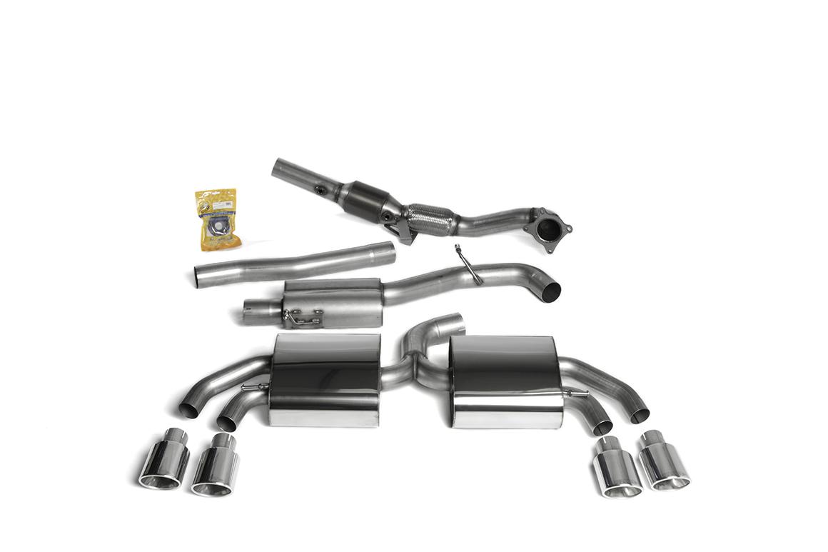 Milltek Audi TT Mk2 2008 - 2014 Układ wydechowy przelotowy z katalizatorem Hi-Flow (TTS quattro) SSXAU449