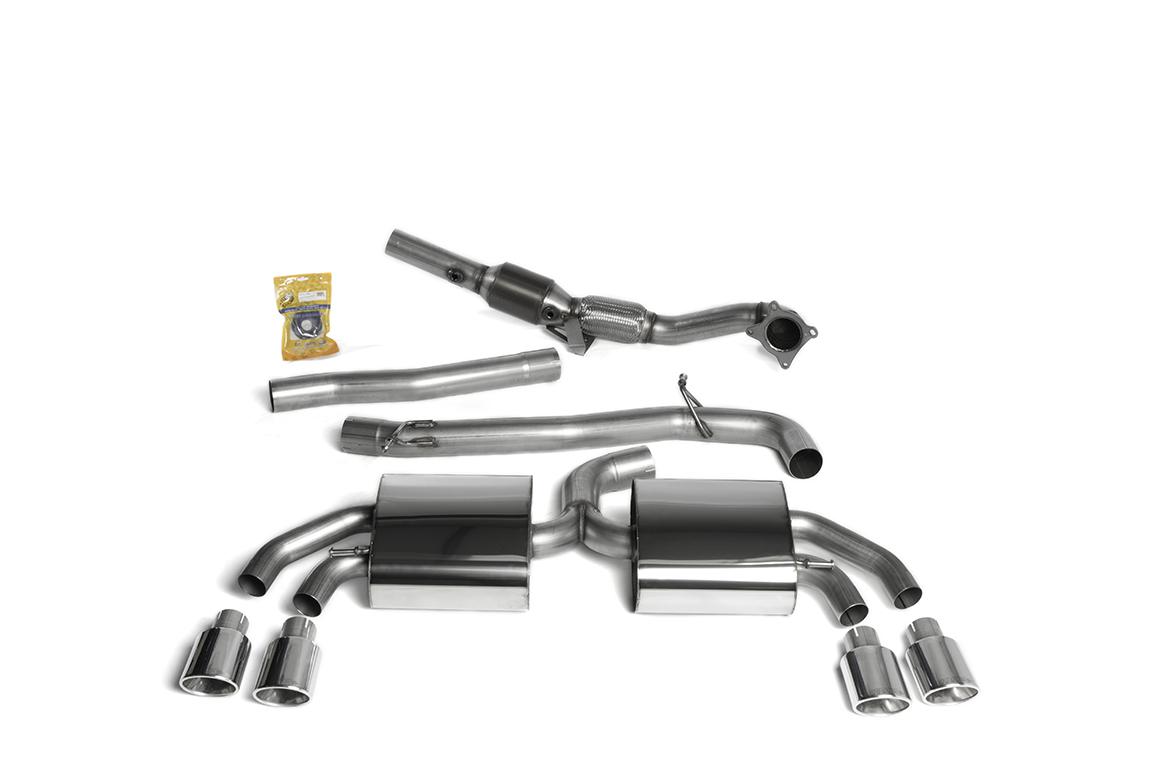 Milltek Audi TT Mk2 2008 - 2014 Układ wydechowy przelotowy z katalizatorem Hi-Flow (TTS quattro) SSXAU452
