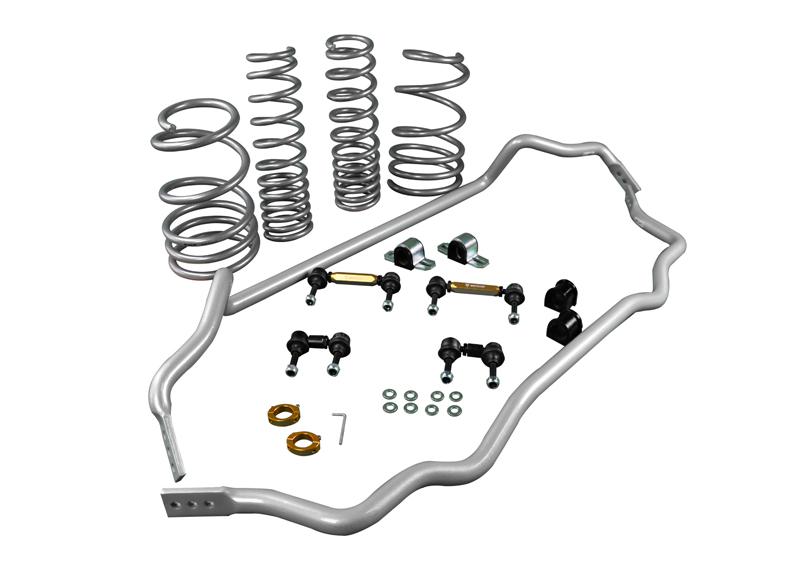 Whiteline GS1-MIT002 Zestaw stabilizatorów i sprężyn obniżających "Grip kit" - przód i tył - MITSUBISHI LANCER EVOLUTION X 10/2007+ (4CYL)