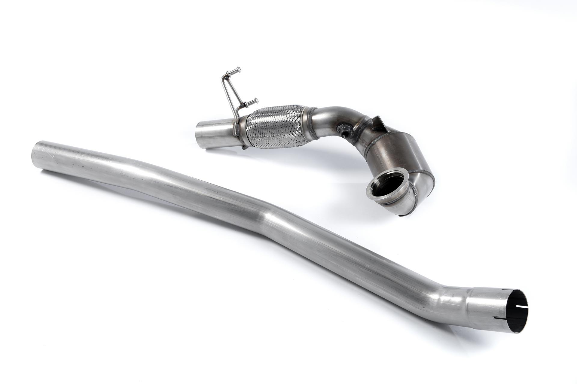 Milltek Audi TT Mk3 2015-2018 Downpipe o zwiększonej średnicy ze sportowym katalizatorem Hi-Flow (TTS 2.0TFSI Quattro) SSXAU582