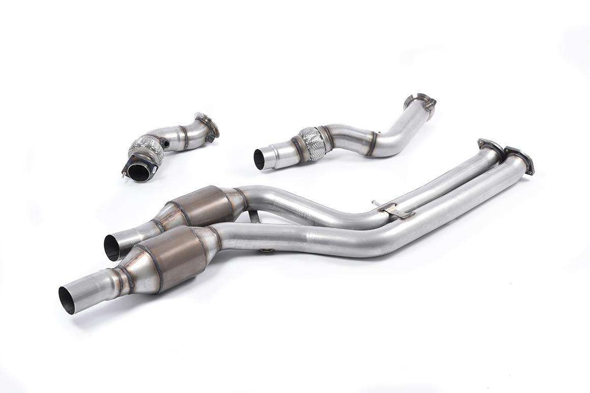 Milltek BMW 3 / 4 Seria 2014-2018 Downpipe o zwiększonej średnicy ze sportowymi katalizatorami Hi-Flow (F80 M3 Sedan/F82 M4 Coupé) SSXBM1030