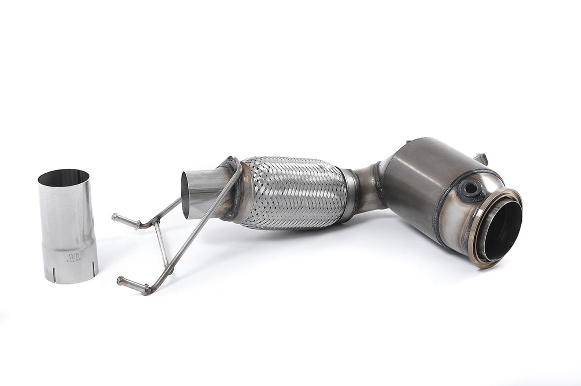 Milltek New Mini Mk3 2014-2018 Downpipe o zwiększonej średnicy ze sportowym katalizatorem Hi-Flow ((F56) Cooper 1.5T) SSXM421