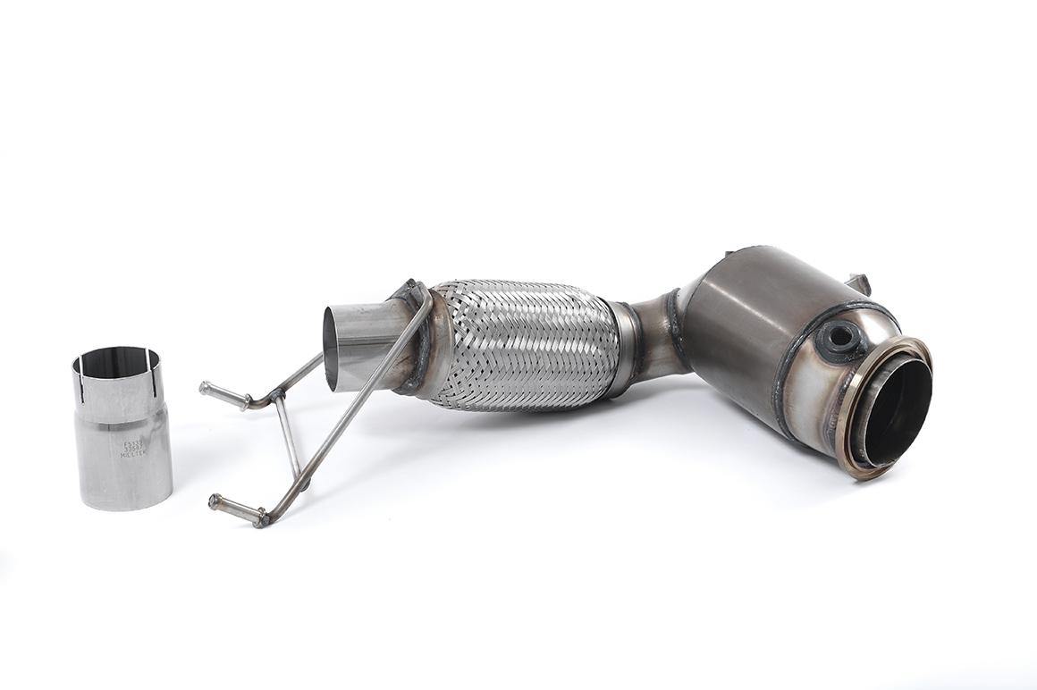 Milltek New Mini Mk3 2014-2018 Downpipe o zwiększonej średnicy ze sportowym katalizatorem Hi-Flow ((F56) Cooper 1.5T) SSXM418