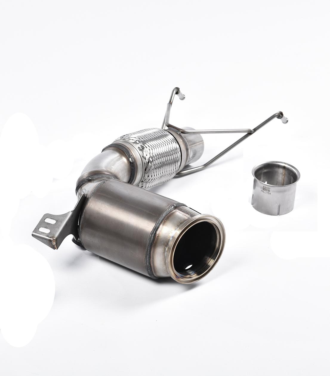 Milltek New Mini Mk3 2014-2018 Downpipe o zwiększonej średnicy ze sportowym katalizatorem Hi-Flow ((F56) Mini Cooper S 2.0 Turbo (Rest of World)) SSXM429