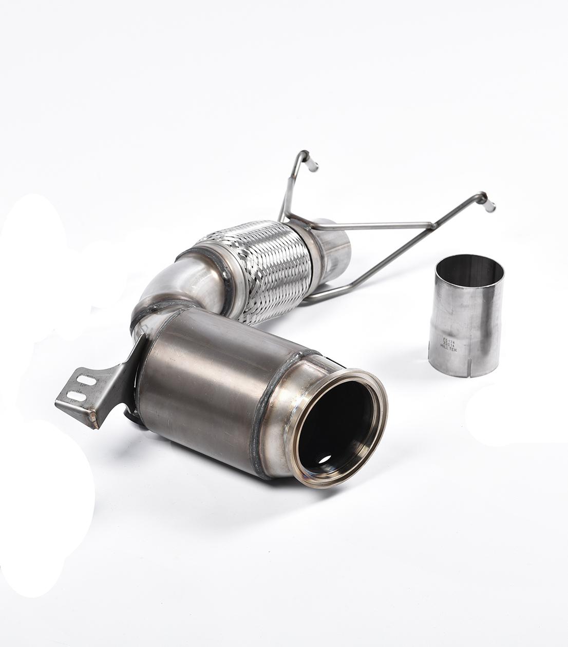 Milltek New Mini Mk3 2014-2018 Downpipe o zwiększonej średnicy ze sportowym katalizatorem Hi-Flow ((F56) Mini Cooper S 2.0 Turbo (UK / European models)) SSXM427