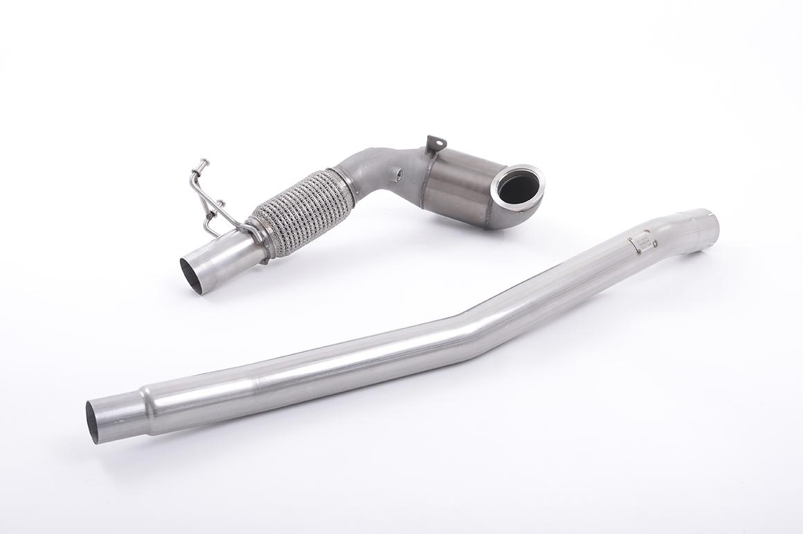 Milltek Volkswagen Golf 7R / Audi A3 / S3 8V Downpipe o zwiększonej średnicy ze sportowym katalizatorem Hi-Flow (2.0 TFSI quattro) SSXVW349