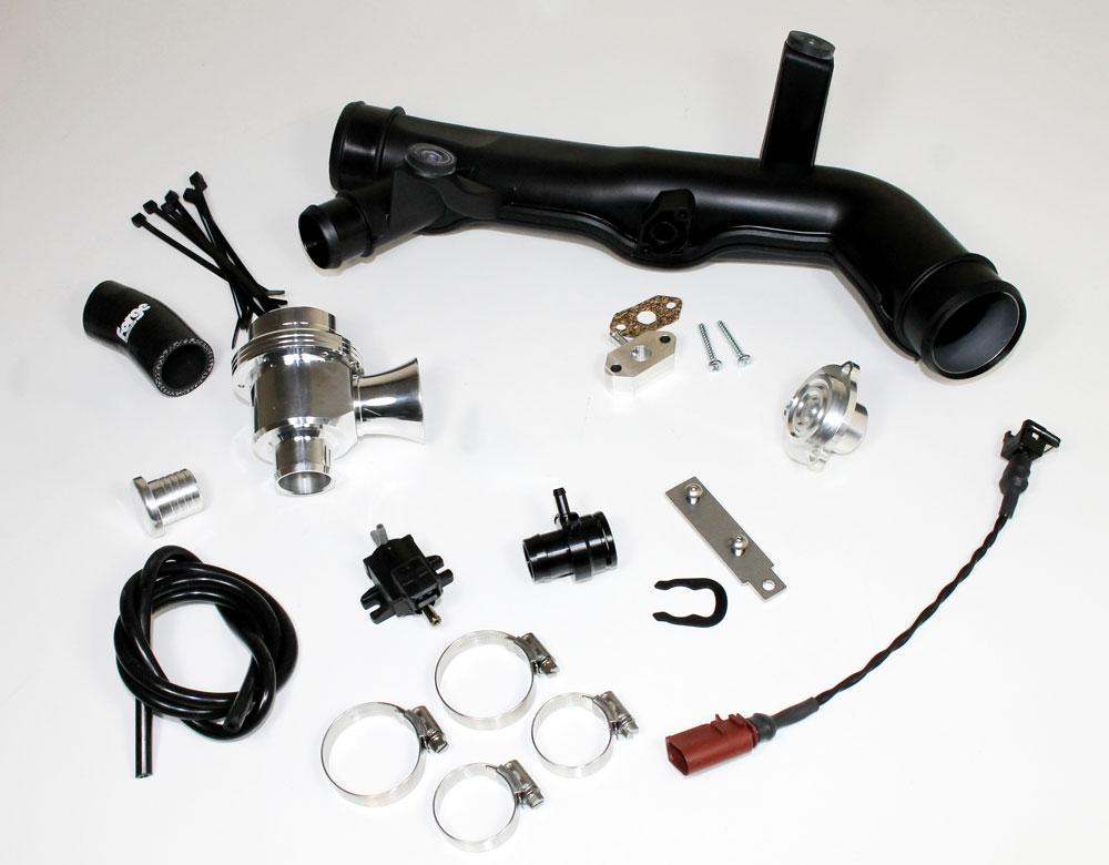 Forge FMDVHFTFSI-C/R - Zawór upustowym recyrkulacyjny sterpowany Vacuum (Hi Flow) - Audi A3 / SEAT Leon Cupra MK2 / Volkswagen Golf Mk5 GTI
