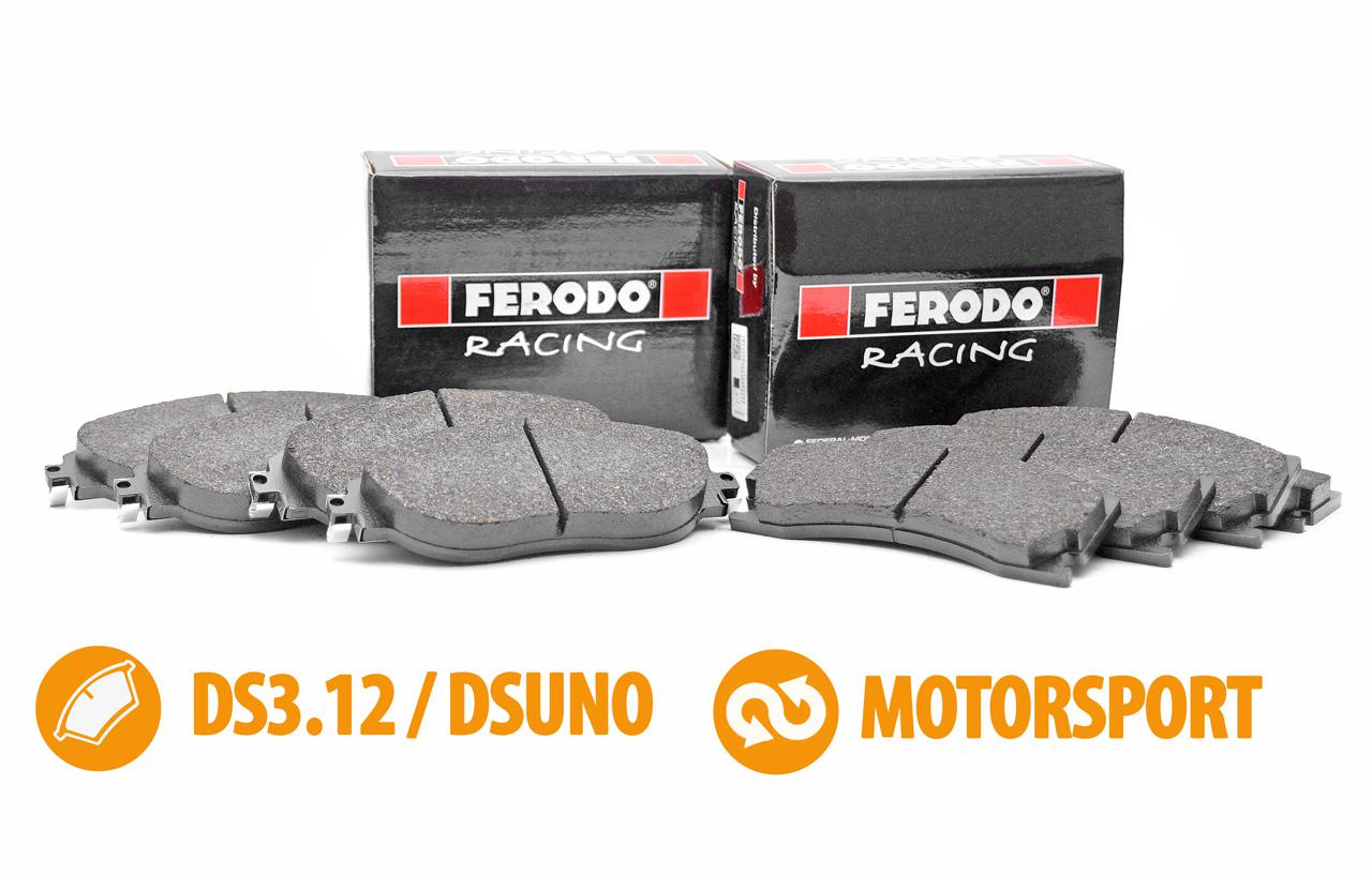 Zestaw klocków hamulcowych Ferodo DS3.12 / DSUNO - Mitsubishi Lancer EVO V- IX 2.0 Turbo 4WD (FCP1334G+FCP1562Z)
