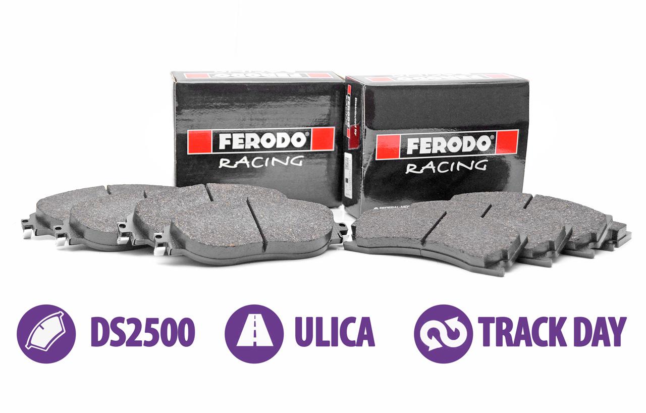 Zestaw klocków hamulcowych Ferodo DS2500 - BMW Seria 3 335d / 335i 2WD / 4WD (FCP1628H+FCP1808H)
