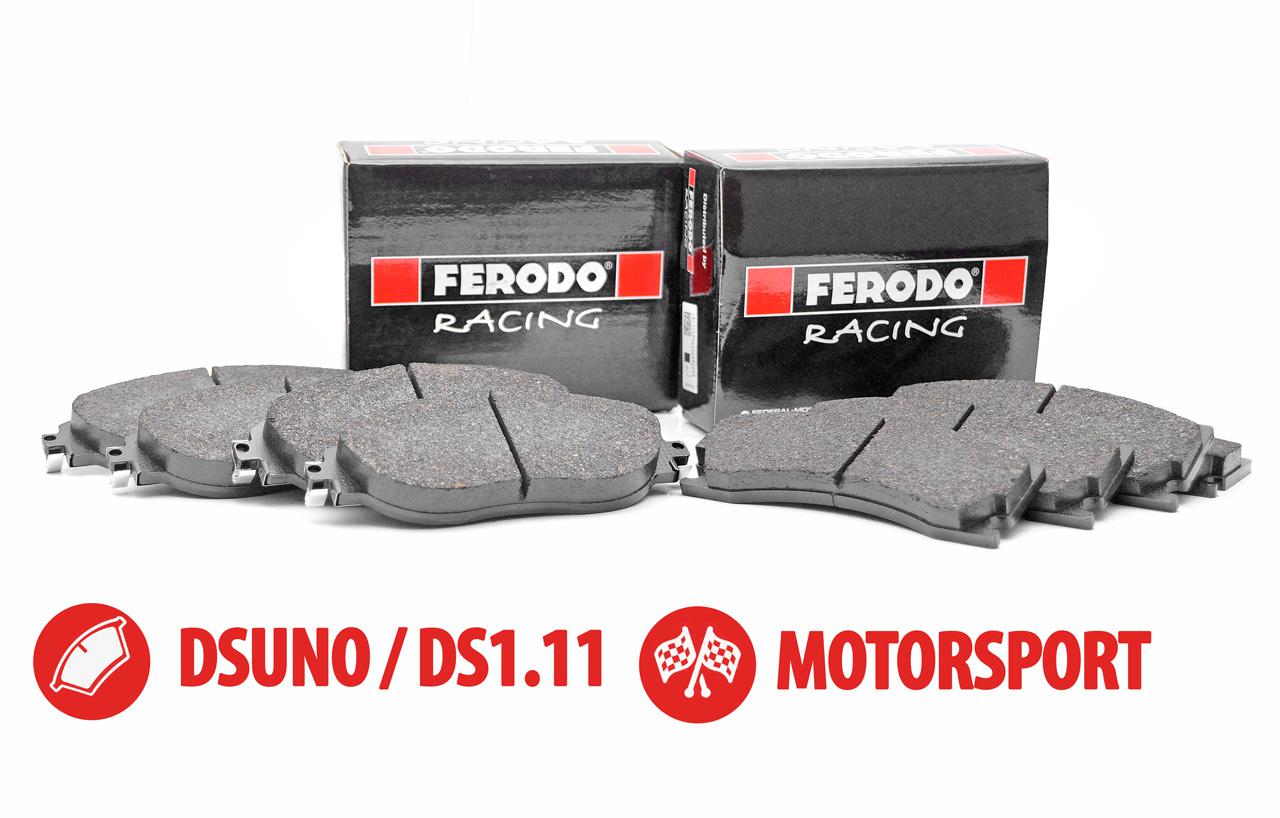 Zestaw klocków hamulcowych Ferodo DSUNO / DS1.11 - BMW 1M E82 / BMW M3 E90 (FCP1628Z+FCP1672W)