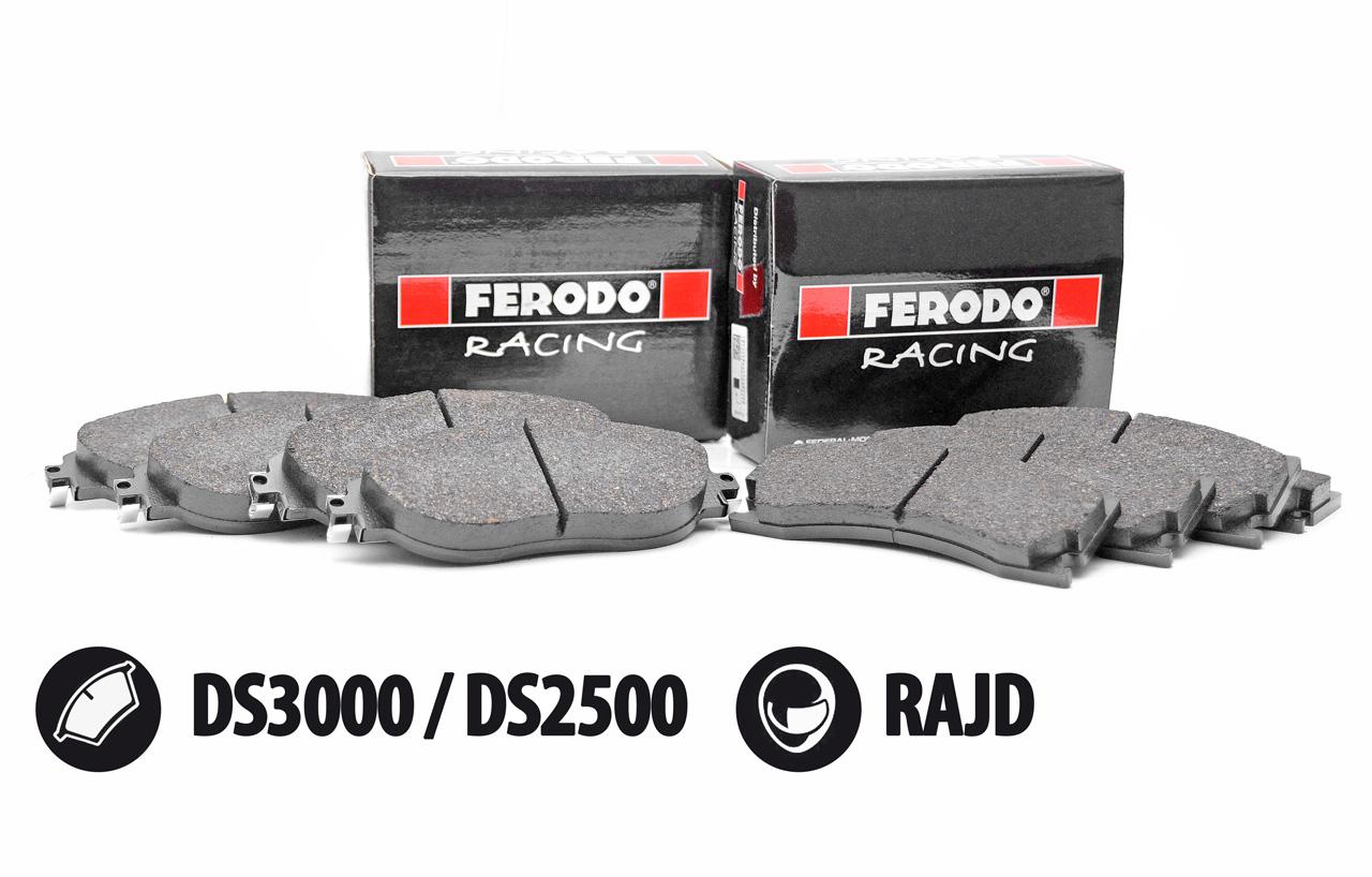 Zestaw klocków hamulcowych Ferodo DS3000 / DS2500 - Renault Clio III RS 2.0 2WD (FCP1667R+FCP1491H)