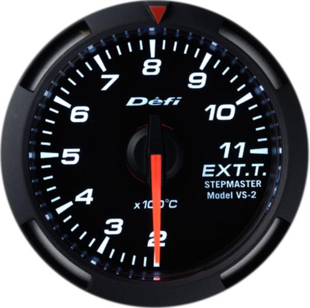 Zegar Defi Racer Gauge 52mm / Temperatura spalin – białe podświetlenie