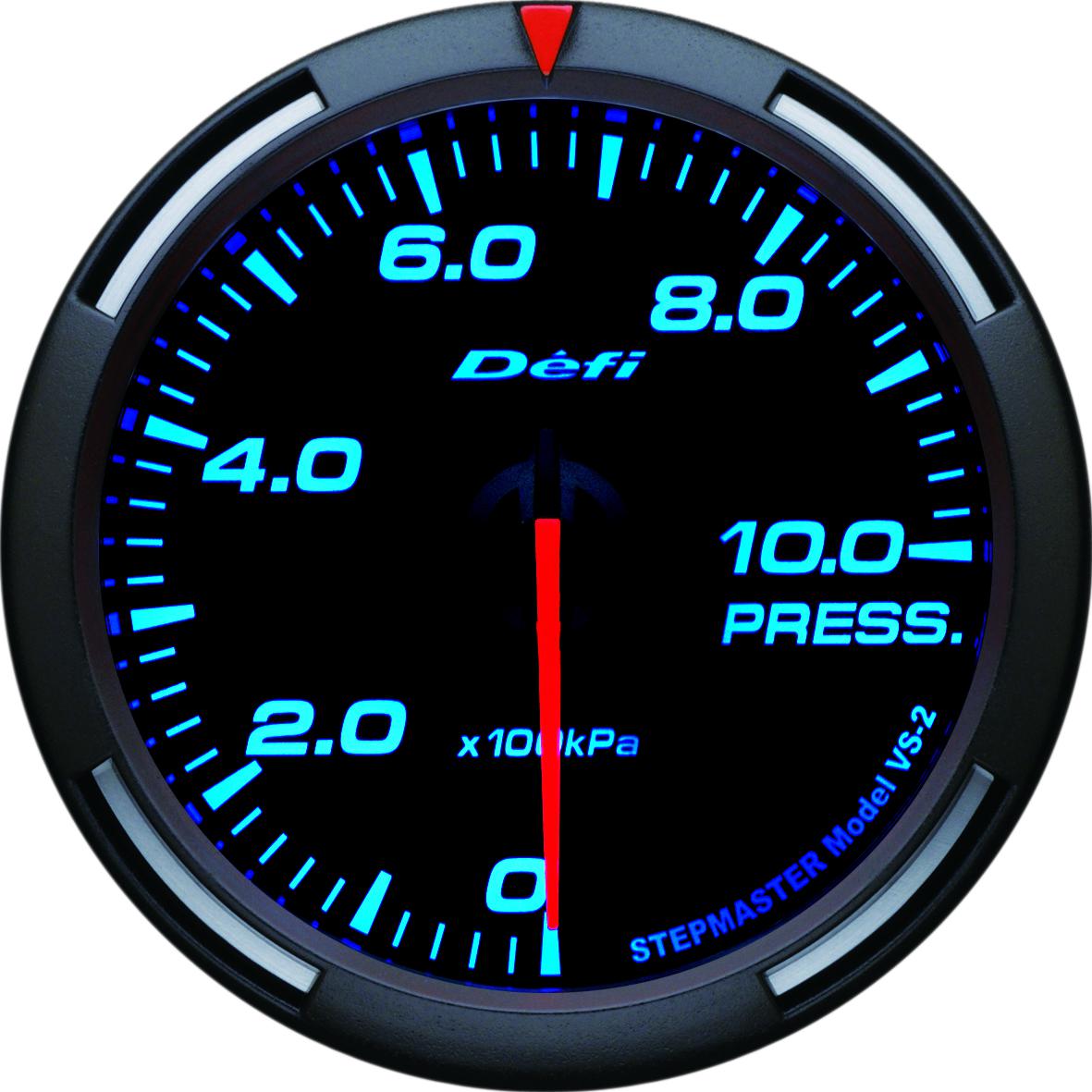 Zegar Defi Racer Gauge 60mm / Ciśnienie – niebieskie podświetlenie