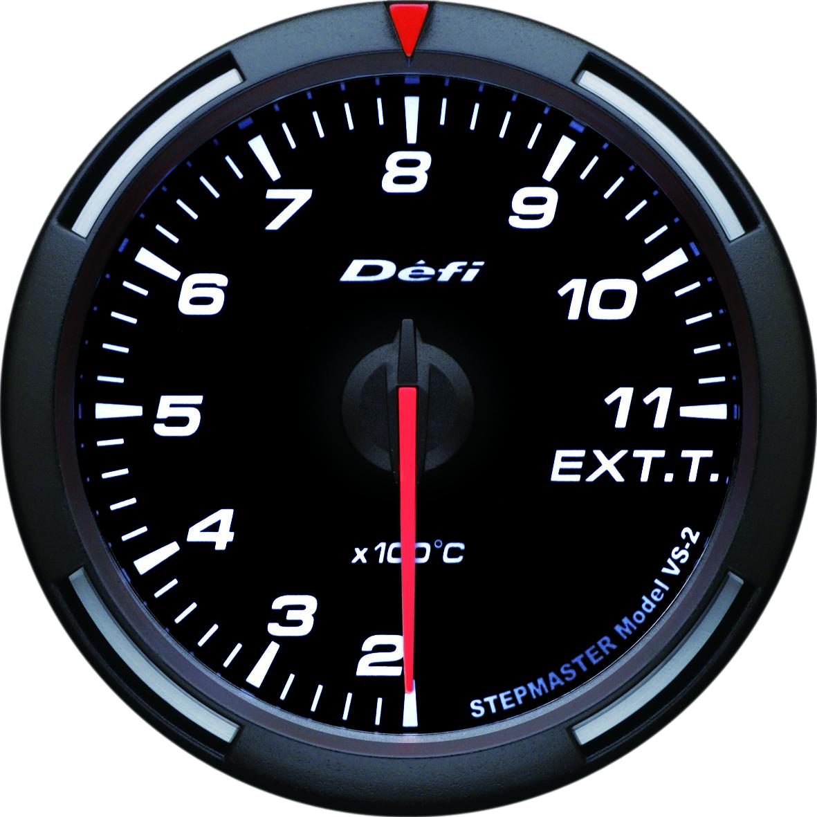 Zegar Defi Racer Gauge 60mm / Temperatura spalin – białe podświetlenie