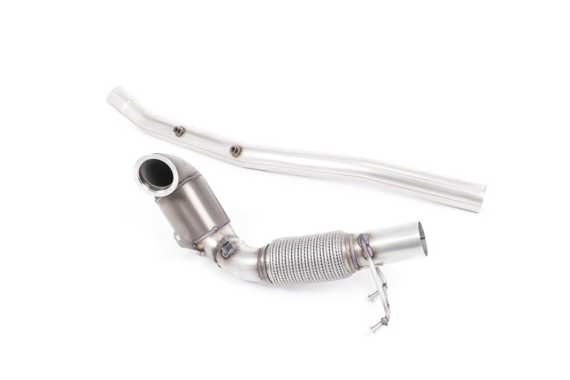 Milltek Volkswagen T-Roc Downpipe o powiększonej średnicy ze sportowym katalizatorem R 2.0TSI 300ps (with OPF/GPF) SSXVW512