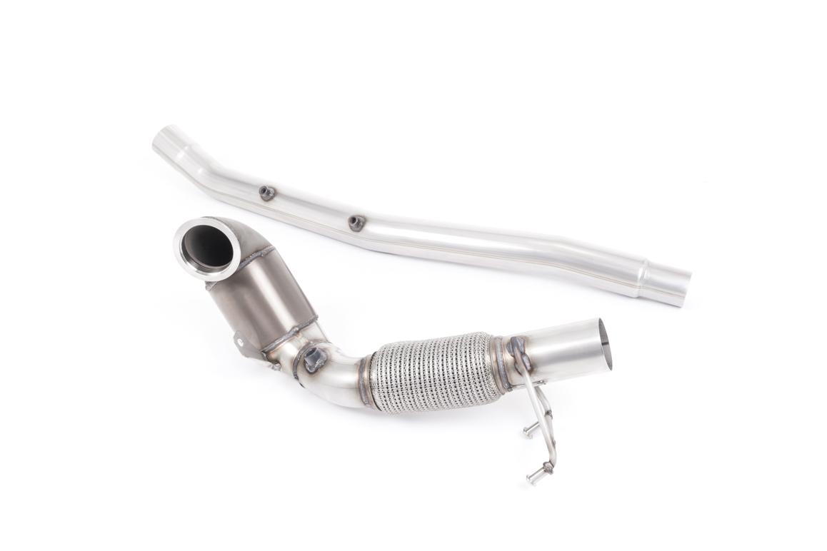 Milltek Volkswagen T-Roc Downpipe o powiększonej średnicy ze sportowym katalizatorem R 2.0TSI 300ps (with OPF/GPF) SSXVW513