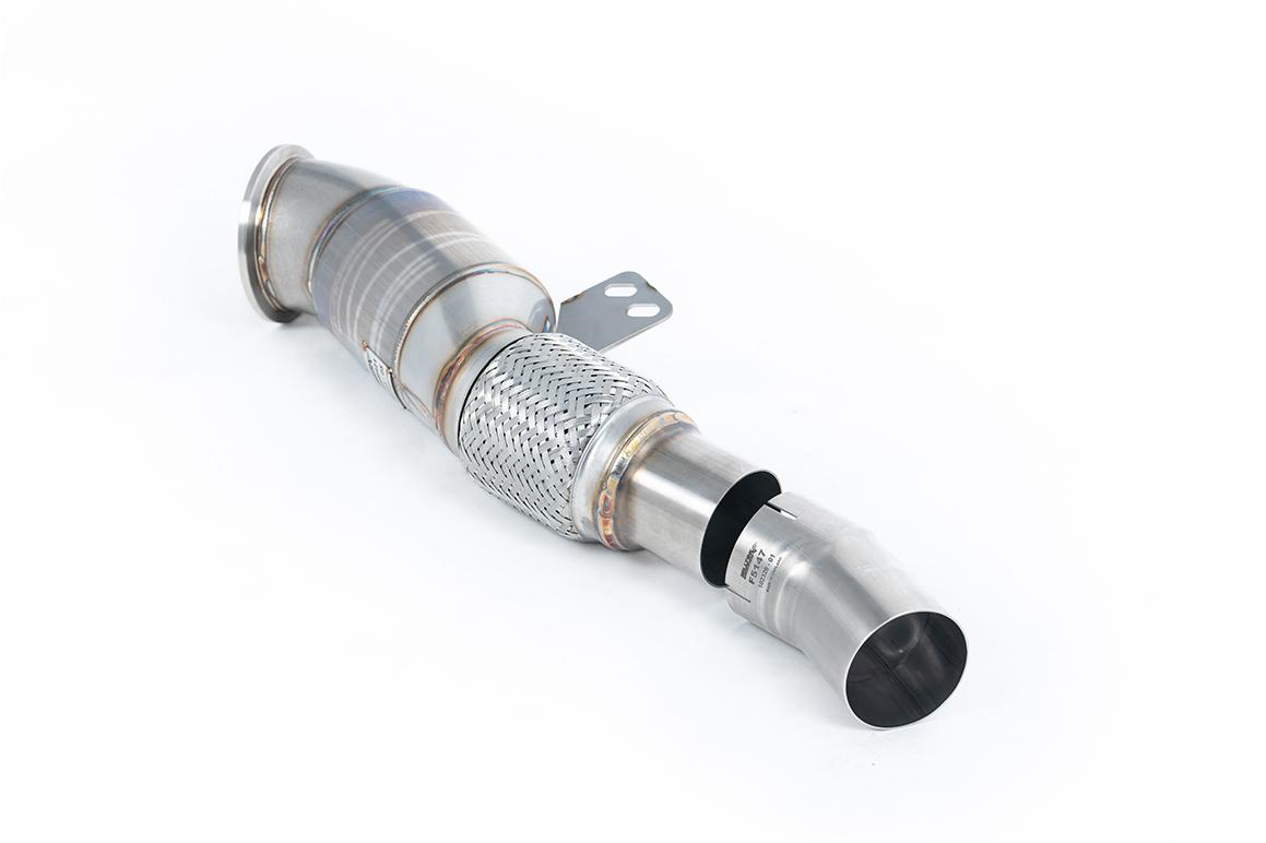 Milltek Toyota Supra Downpipe ze sportowym katalizatorem 100CSPI – 4.5” A90 Coupe 3.0 Turbo (USA/ROW without OPF/GPF) 2019 – 2022 SSXBM1323