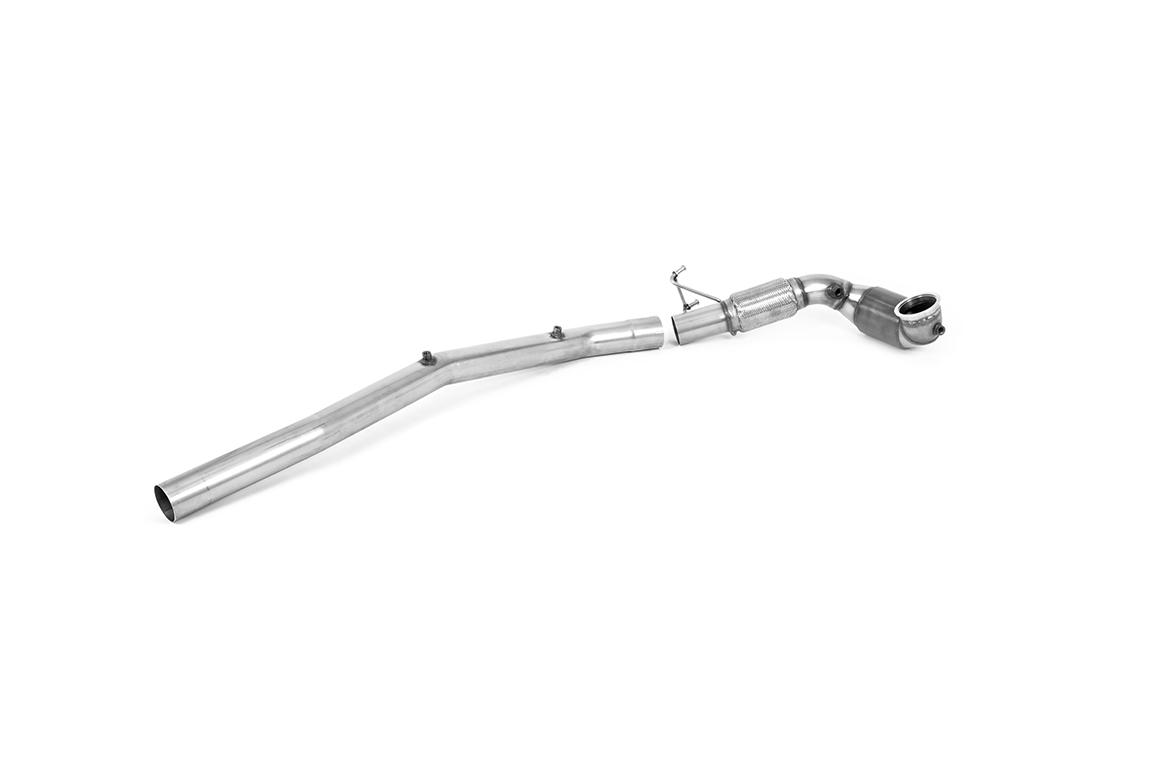 Milltek Volkswagen Golf Downpipe ze sportowym katalizatorem 200CSPI – 3,7”/3.15” Mk8 R 2.0 TSI 320PS (GPF Equipped Models Only) 2021 - 2024 SSXVW638