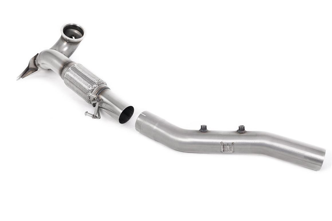 Milltek Volkswagen Golf Downpipe z de-katalizatorem i obejściem filtra OPF 3.15” Mk8 GTi Clubsport (300ps OPF/GPF Equipped Models Only) 2021 - 2024 SSXVW665