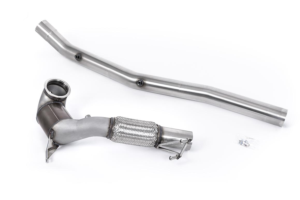 Milltek Volkswagen Golf Downpipe ze sportowym katalizatorem 200CSPI – 3,15” Mk8 R 2.0 TSI 320PS (Non-GPF / North American Models Only ) 2022 - 2024 SSXVW672