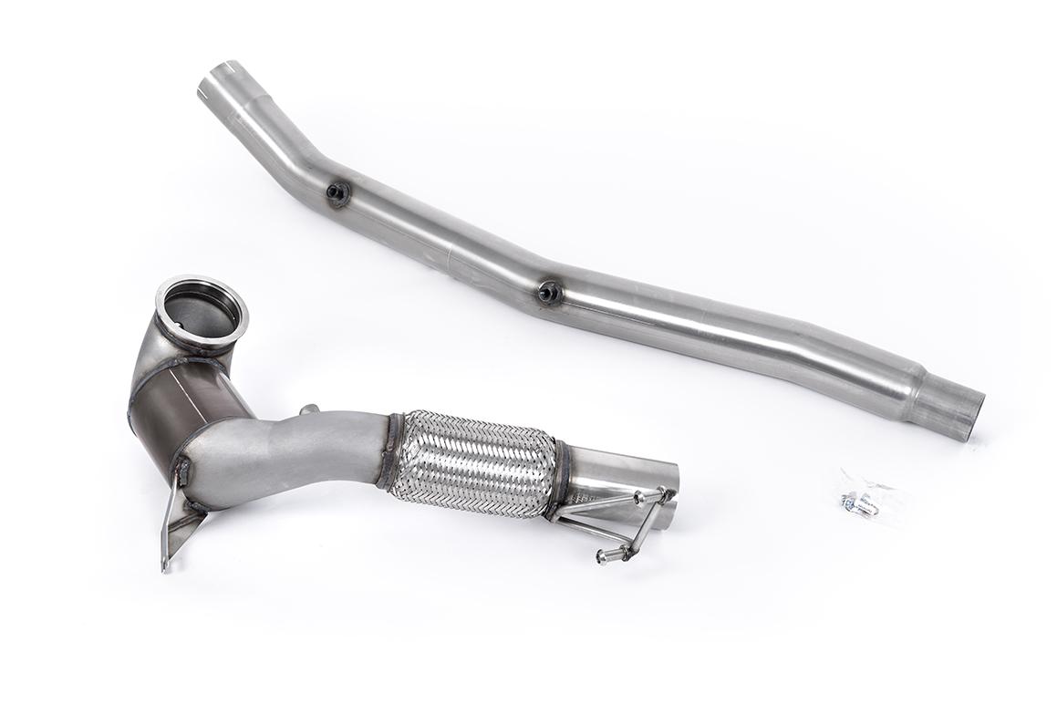 Milltek Volkswagen Golf Downpipe ze sportowym katalizatorem 200CSPI – 3,15” Mk8 R 2.0 TSI 320PS (Non-GPF / North American Models Only ) 2022 - 2024 SSXVW673