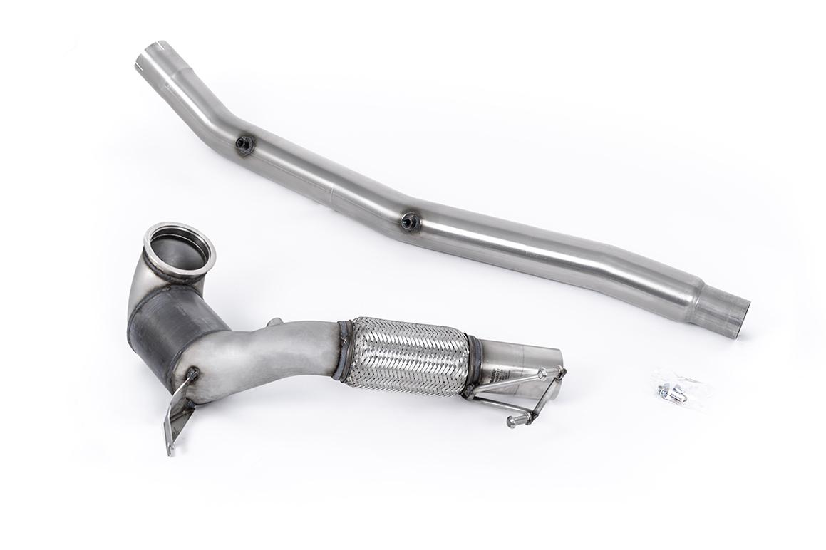 Milltek Volkswagen Golf Downpipe ze sportowym katalizatorem 200CSPI – 3,7”/3.15” Mk8 R 2.0 TSI 320PS (Non-GPF / North American Models Only ) 2022 - 2024 SSXVW675