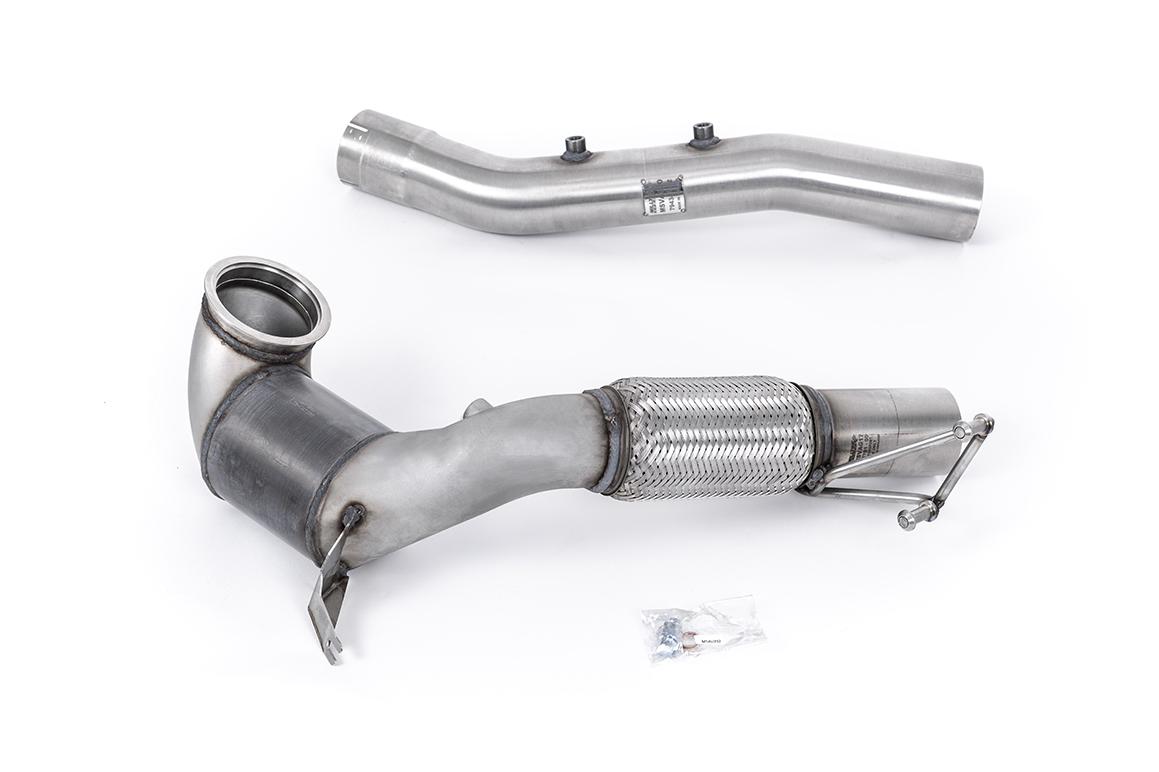 Milltek Volkswagen Golf Downpipe ze sportowym katalizatorem 200CSPI – 3,7”/3.15” Mk8 GTi (245ps Non-GPF / North American Models Only) 2021 - 2024 SSXVW685