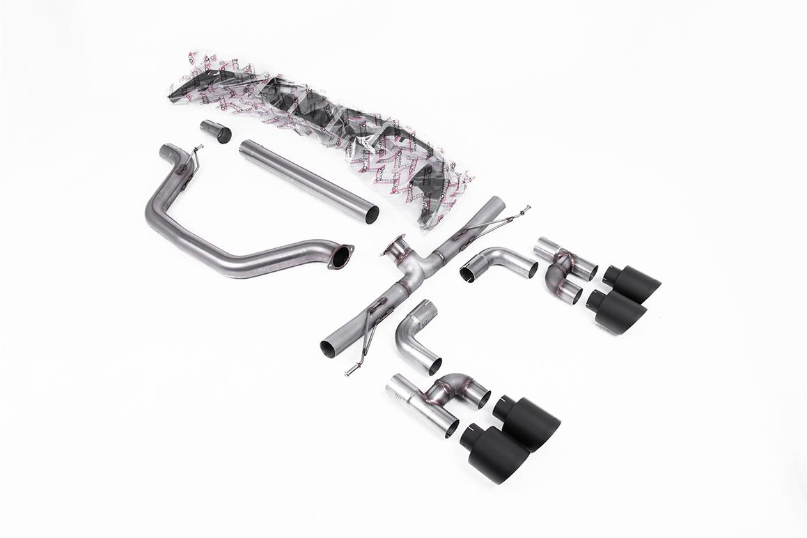 Milltek Volkswagen Golf Układ wydechowy typu cat-back Mk8 GTi (Golf R Style Quad Outlet Systems - 245ps Non-GPF / North American Models Only) 2021 - 2024 SSXVW693