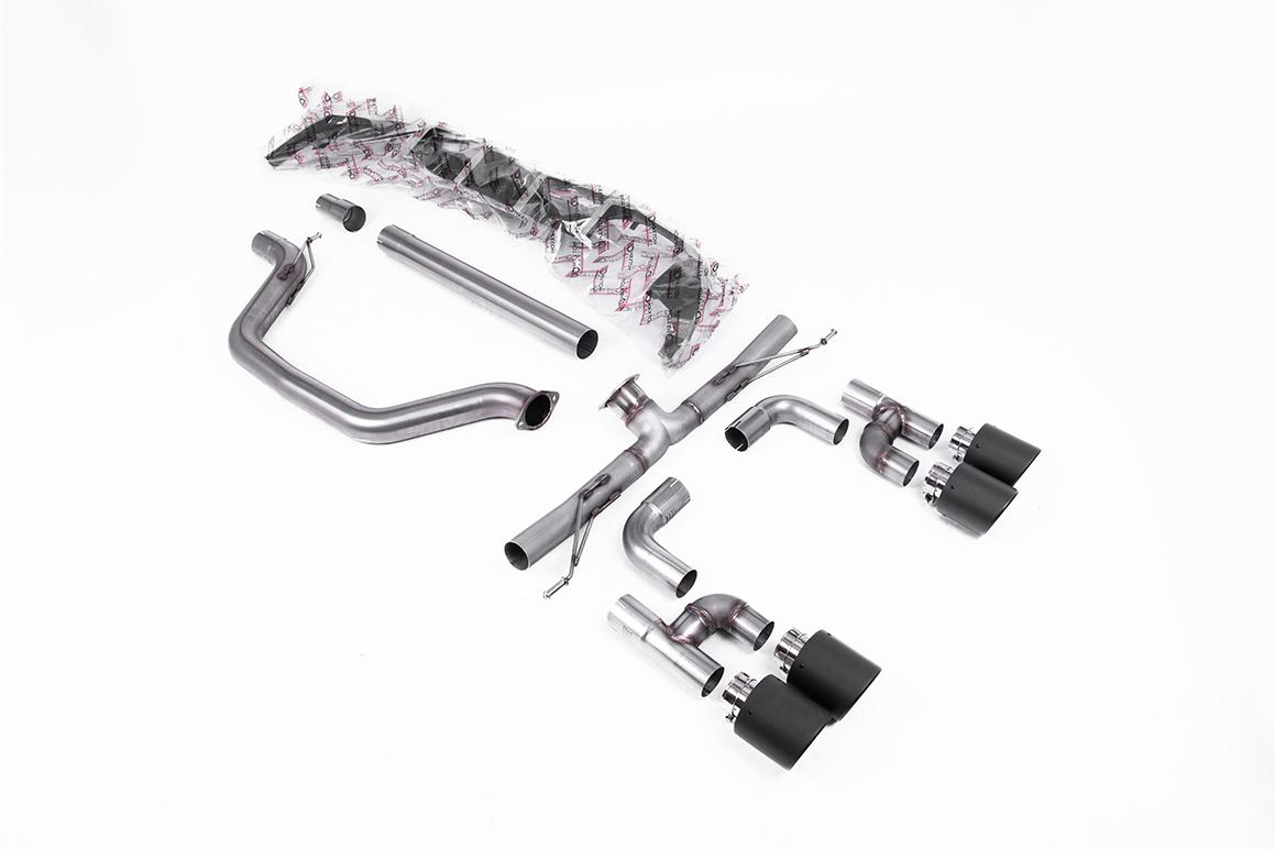 Milltek Volkswagen Golf Układ wydechowy typu cat-back Mk8 GTi (Golf R Style Quad Outlet Systems - 245ps Non-GPF / North American Models Only) 2021 - 2024 SSXVW696