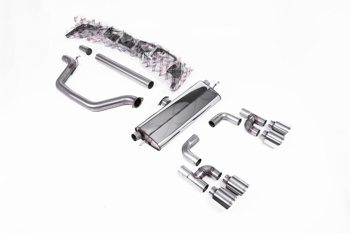 Milltek Volkswagen Golf Układ wydechowy typu cat-back Mk8 GTi (Golf R Style Quad Outlet Systems - 245ps Non-GPF / North American Models Only) 2021 - 2024 SSXVW701