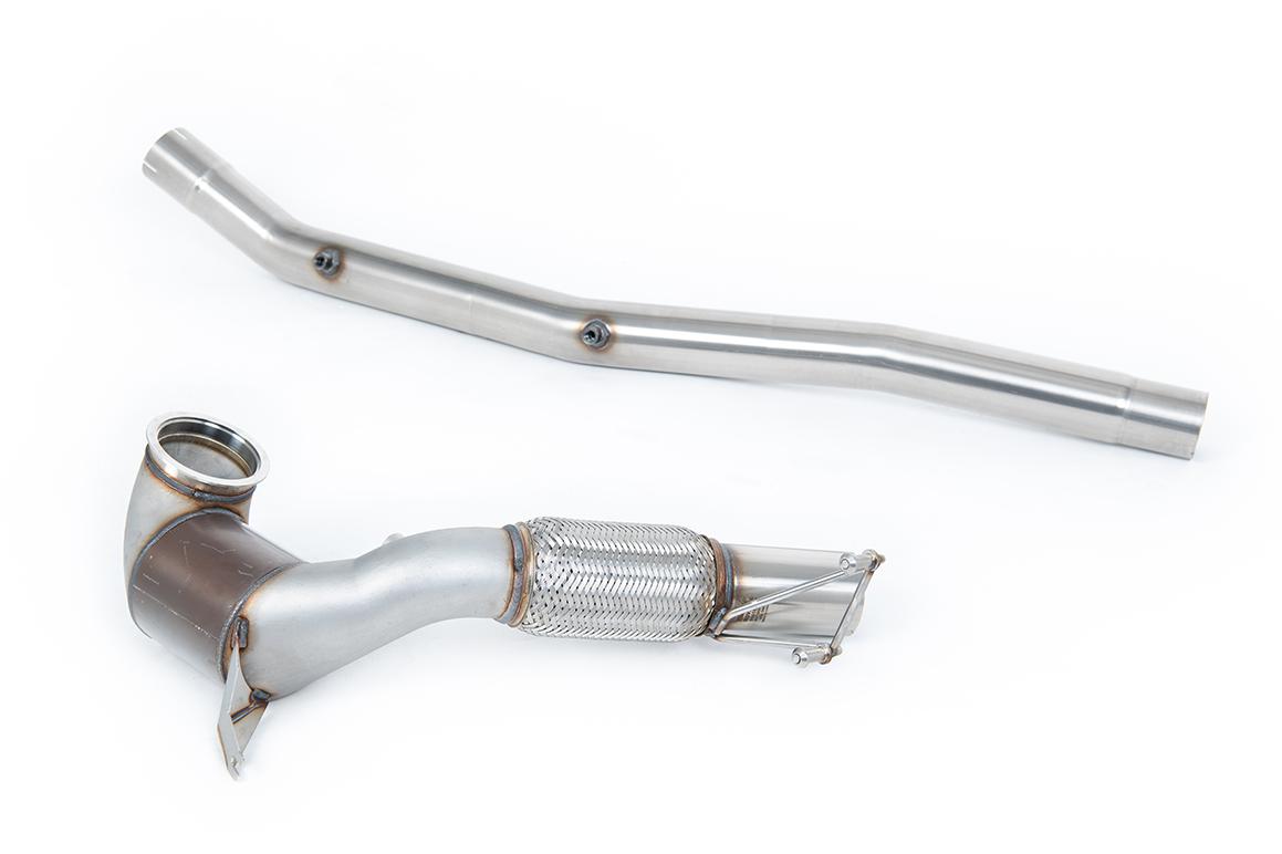 Milltek Volkswagen T-Roc Downpipe ze sportowym katalizatorem HJS 200CSPI i obejściem GPF R 2.0TSI 300ps (MQB EVO Models with OPF/GPF) 2022 - 2024 SSXVW708