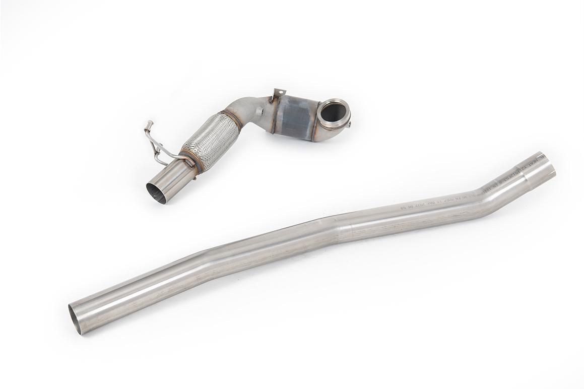 Milltek Volkswagen Golf Downpipe ze sportowym katalizatorem 200CSPI Mk7.5 R 2.0 TSI 310PS (Non-GPF Equipped Models Only) - 80mm Race Systems 2017 - 2021 SSXVW711