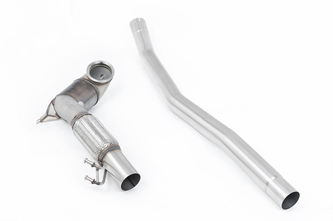 Milltek Volkswagen Arteon Downpipe ze sportowym katalizatorem 200CSPI 2.0TSI 280PS 4Motion (North American Non Valved / Downturn Tips) 2022 - 2024 SSXVW731