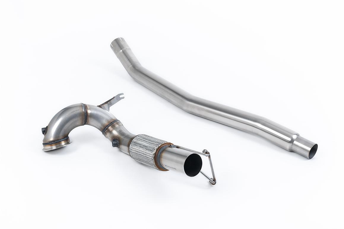 Milltek Volkswagen Arteon Downpipe ze sportowym katalizatorem 200CSPI 2.0TSI 280PS 4Motion (North American Non Valved / Downturn Tips) 2022 - 2024 SSXVW732
