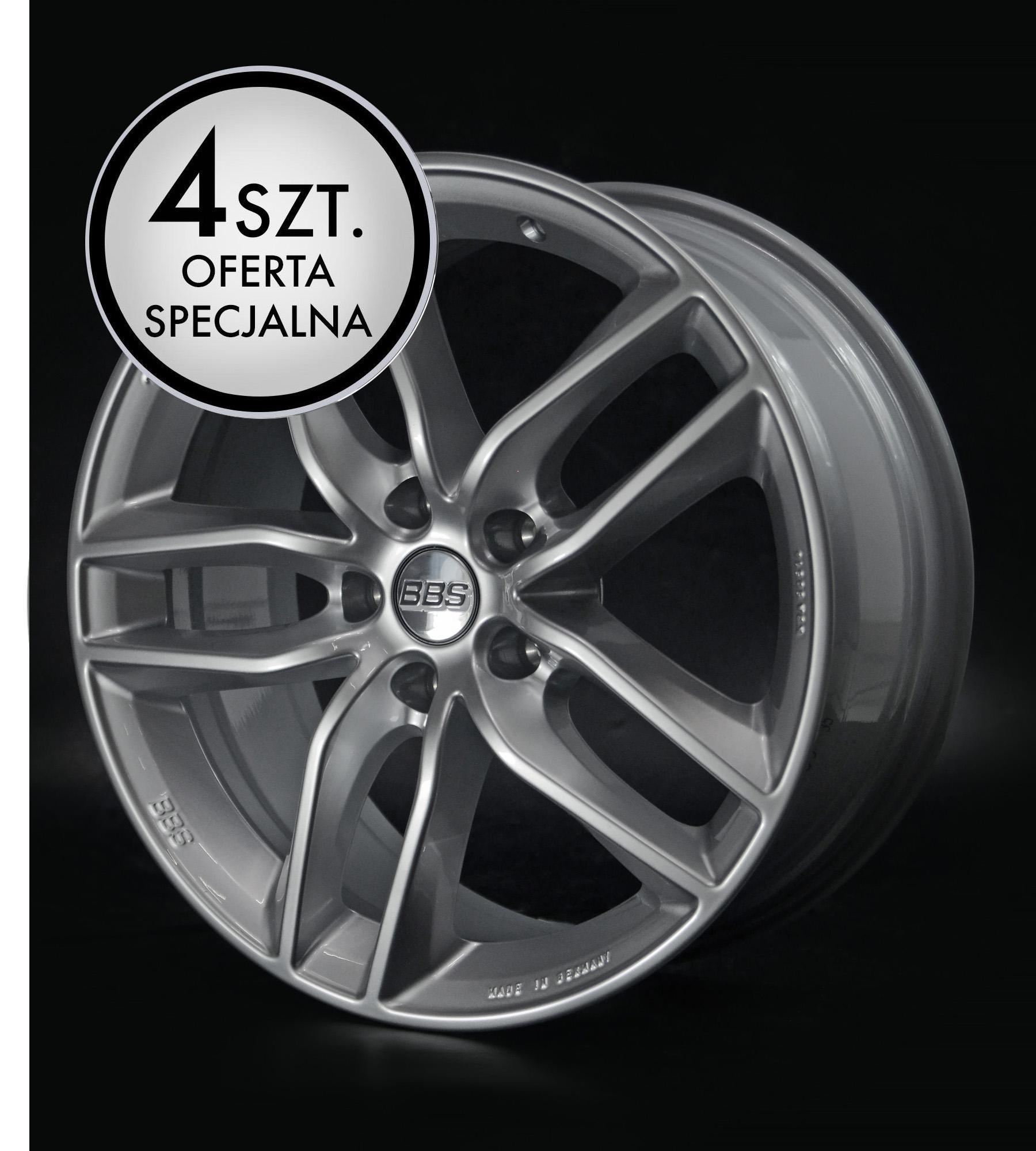 Oferta specjalna - Zestaw felg BBS SX 8,0x18 ET35 5x112 - SX0101 - Brilliant Silver