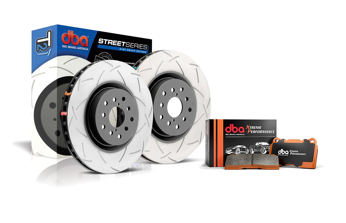 Zestaw Specjalny - Tarcze DBA T2 4x4 Survival + klocki hamulcowe DBA Xtreme Performance - VW Touareg 2010-2018 II generacja (7P) (przód) DBA 2244S-DB2228XP