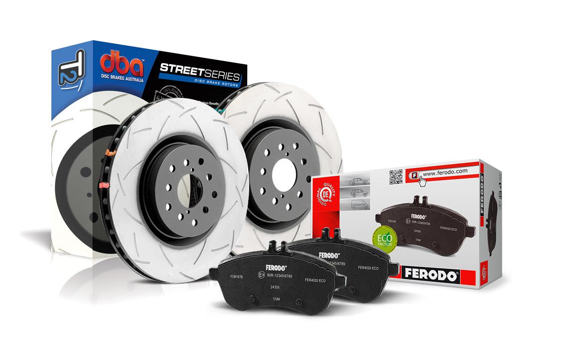 Zestaw Specjalny - Tarcze DBA Street T2 + klocki hamulcowe Ferodo Premier - Audi Q7 4M / VW Touareg III (tył) DBA 2847S-FDB4617