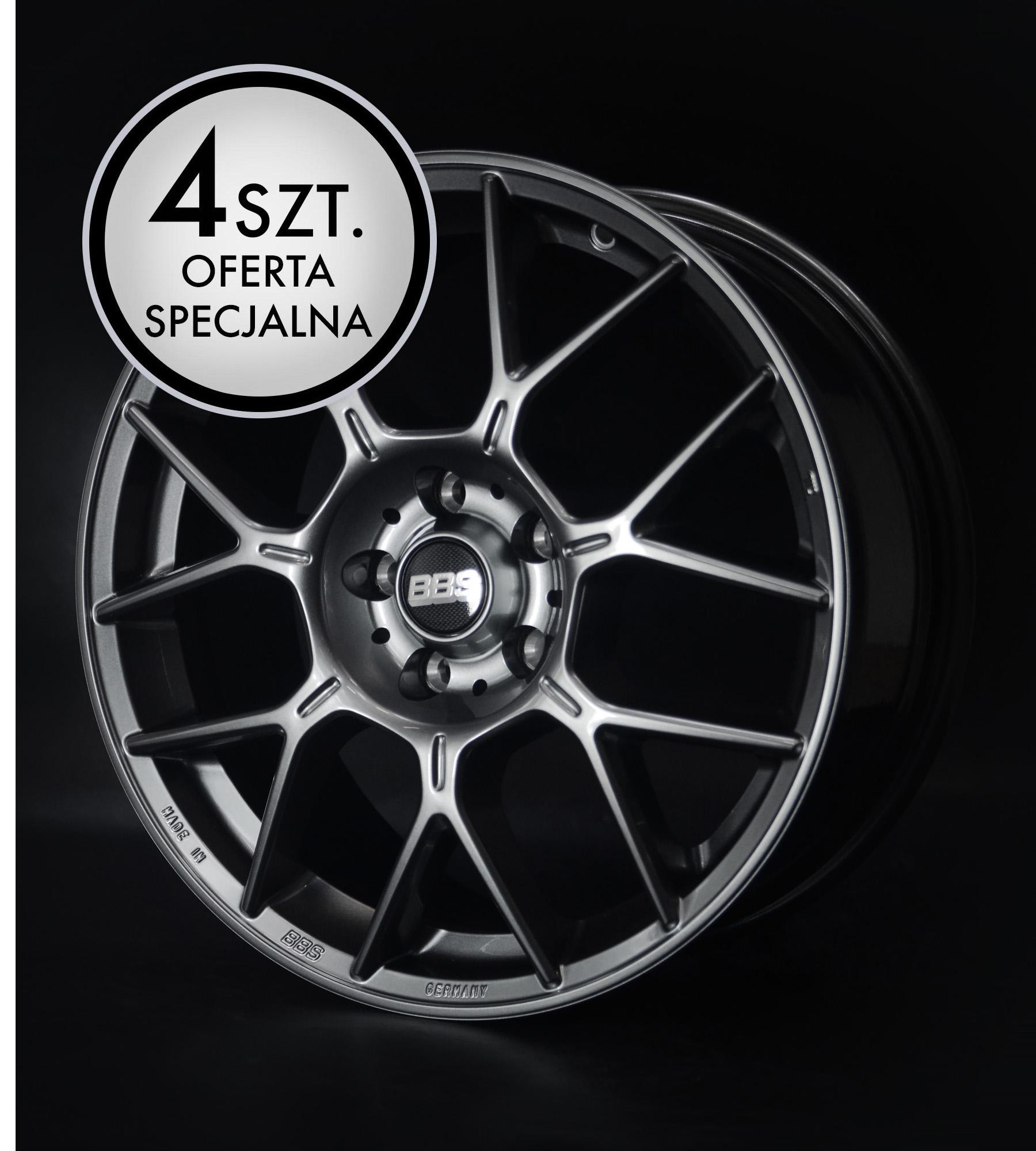 Oferta specjalna - Zestaw felg BBS XR 8,0x18 ET44 5x112 - XR0106 - Platinum Silver