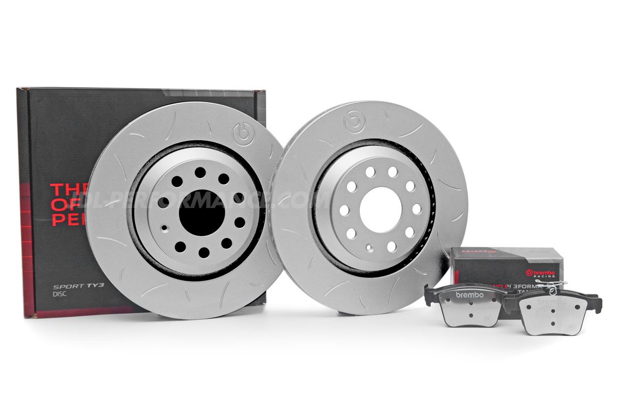 Zestaw Specjalny - Brembo Sport TY3 + klocki hamulcowe Brembo Sport HP2 - VW Golf VII R / GTI / Audi RS3 / S3 8V (tył) 59E11454-07B31542
