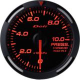 Zegar Defi Racer Gauge 52mm / Ciśnienie – czerwone podświetlenie