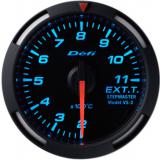 Zegar Defi Racer Gauge 52mm / Temperatura spalin – niebieskie podświetlenie