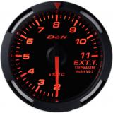 Zegar Defi Racer Gauge 52mm / Temperatura spalin – czerwone podświetlenie