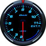 Zegar Defi Racer Gauge 60mm / Temperatura spalin – niebieskie podświetlenie