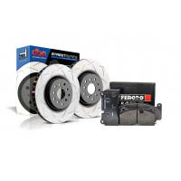 Zestaw Specjalny - Tarcze DBA Street T2 + klocki hamulcowe FERODO DS2500 - Mitsubishi Pajero IV DBA 2219S+FCP1021H